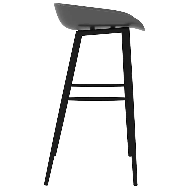 5 Piece Bar Set Black and Grey