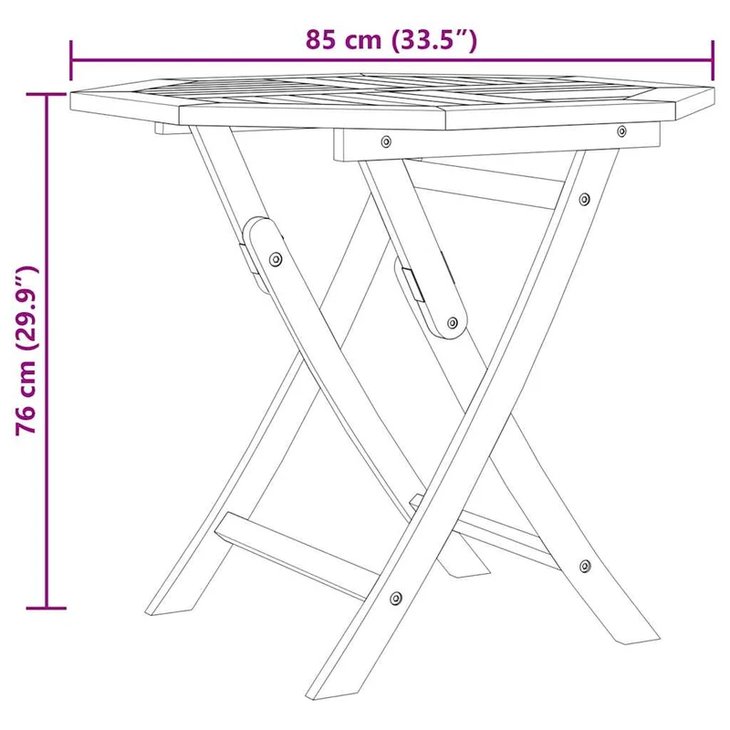 5 Piece Garden Dining Set Solid Teak Wood