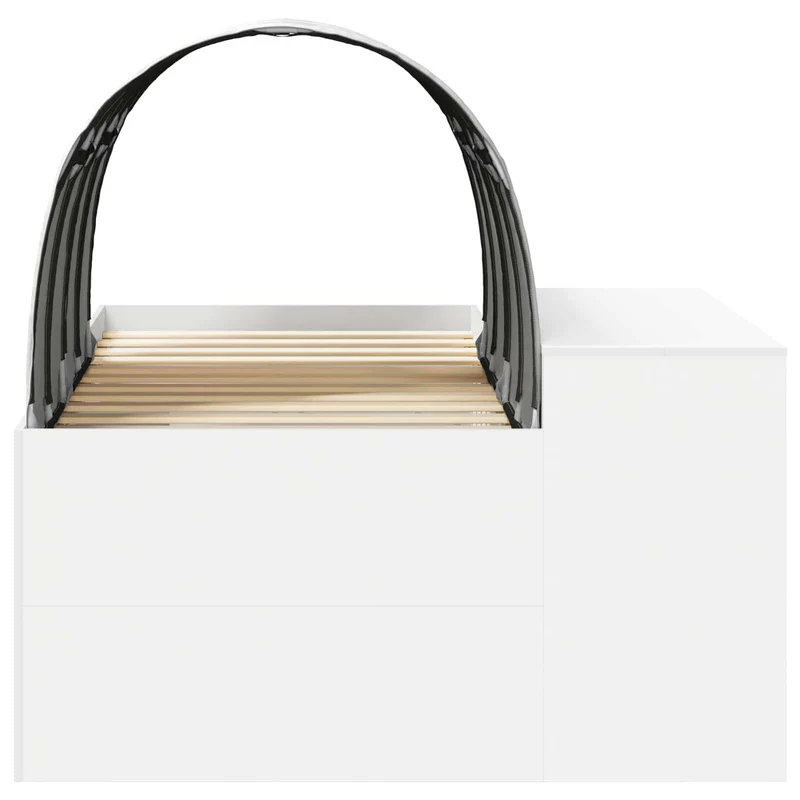 Bed with Tunnel 3 pcs White Engineered Wood