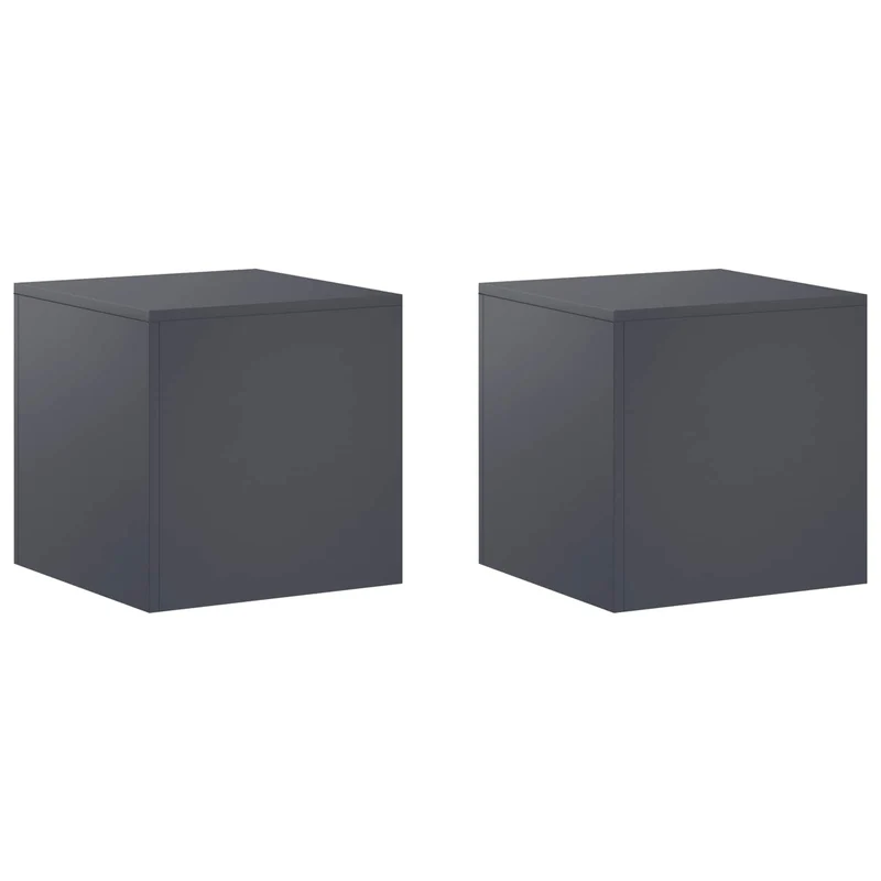 Plant Stand 2 pcs Anthracite 40 x 40 x 40 cm Galvanised Steel