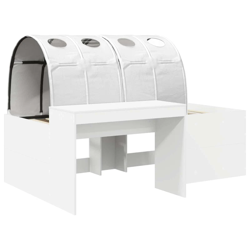 Bed with Tunnel 3 pcs White 75 x 193 cm Engineered Wood