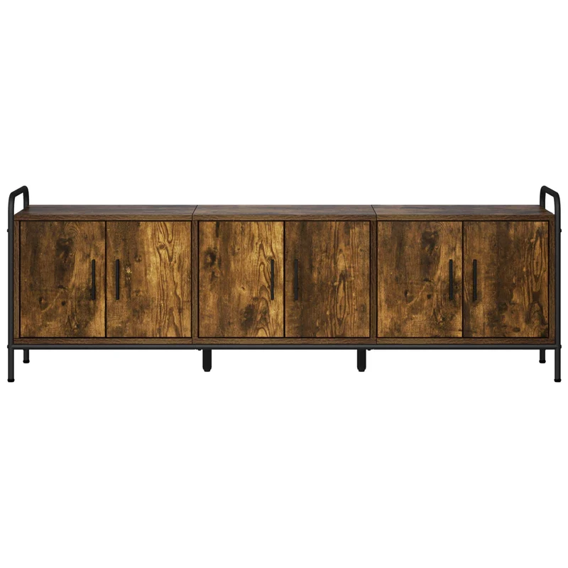 TV Cabinet 146 x 33 x 50 cm Smoked Oak Engineered Wood