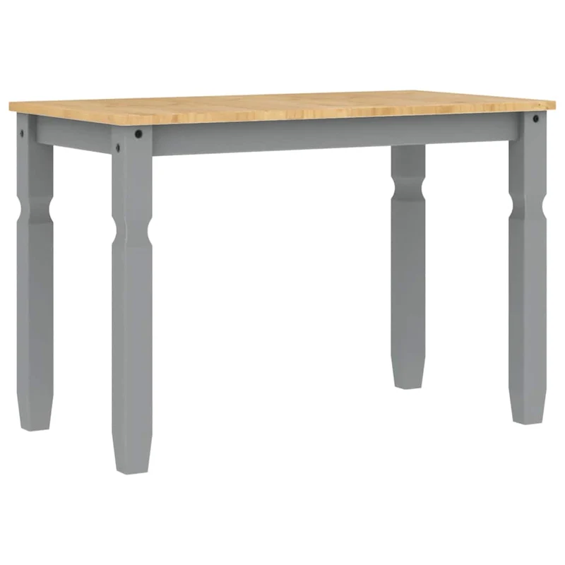3 Piece Dining Set "PANAMA" Grey Solid Wood Pine