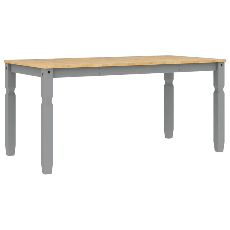 3 Piece Dining Set "PANAMA" Grey Solid Wood Pine
