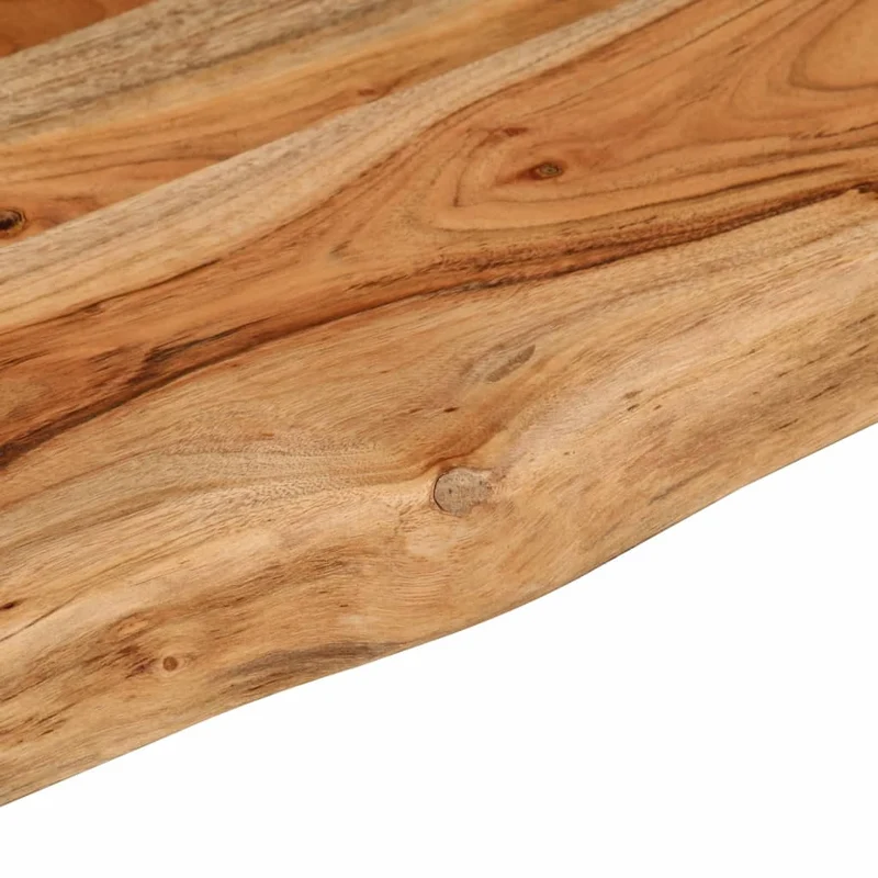 Wall Shelf 90x20x3,8 cm Rectangular Solid Wood Acacia Live Edge
