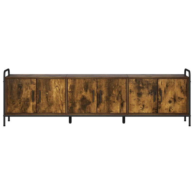 TV Cabinet 167.5 x 33 x 50 cm Smoked Oak Engineered Wood