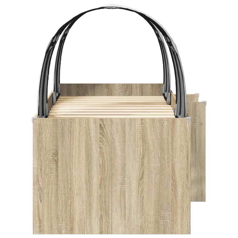 Bed with Tunnel 3 pcs Sonoma Oak and White Engineered Wood