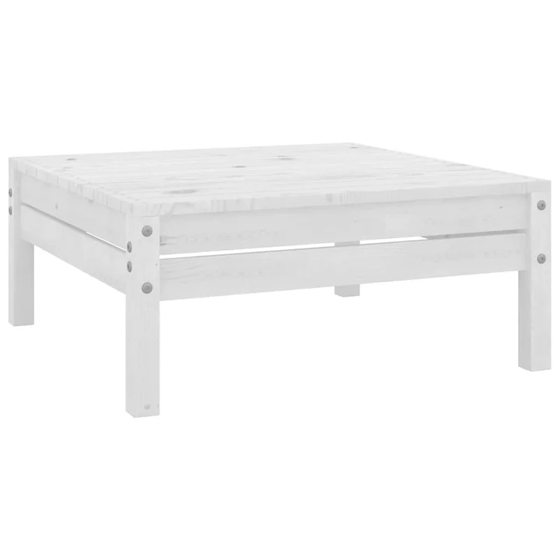 806578 vidaXL Garden Footstool White Solid Wood Pine