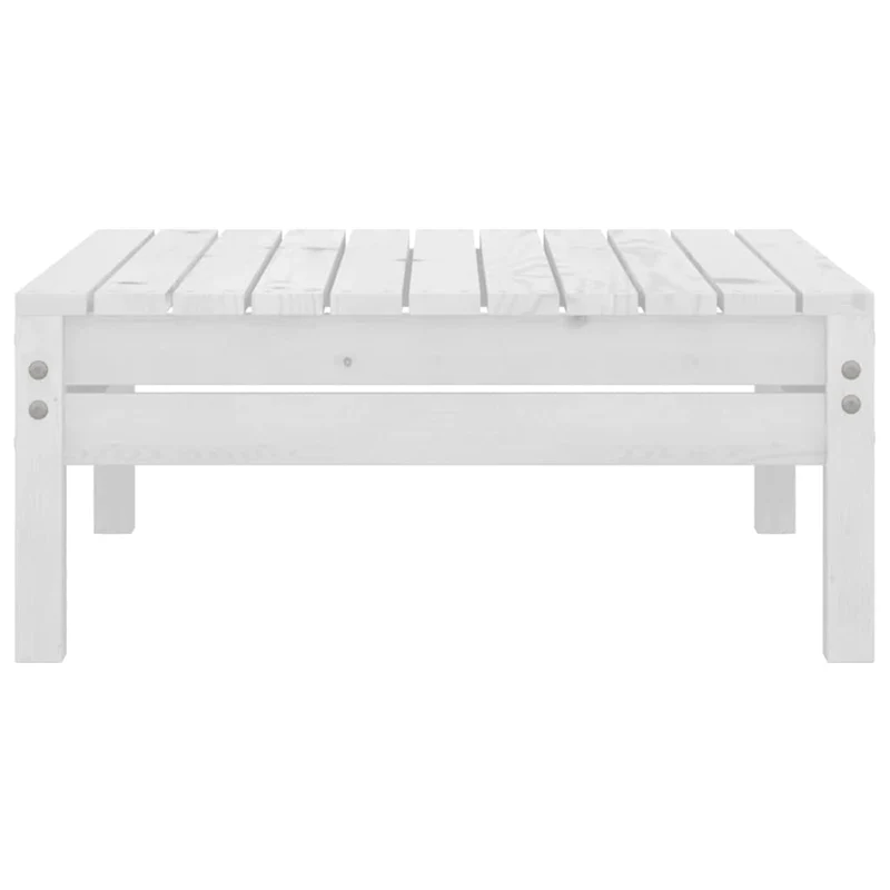 806578 vidaXL Garden Footstool White Solid Wood Pine