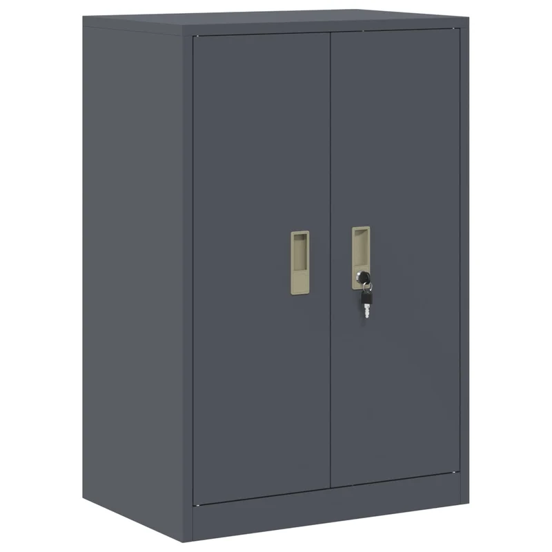 Storage Cabinet 2 pcs Anthracite 60 x 40 x 130 cm Steel