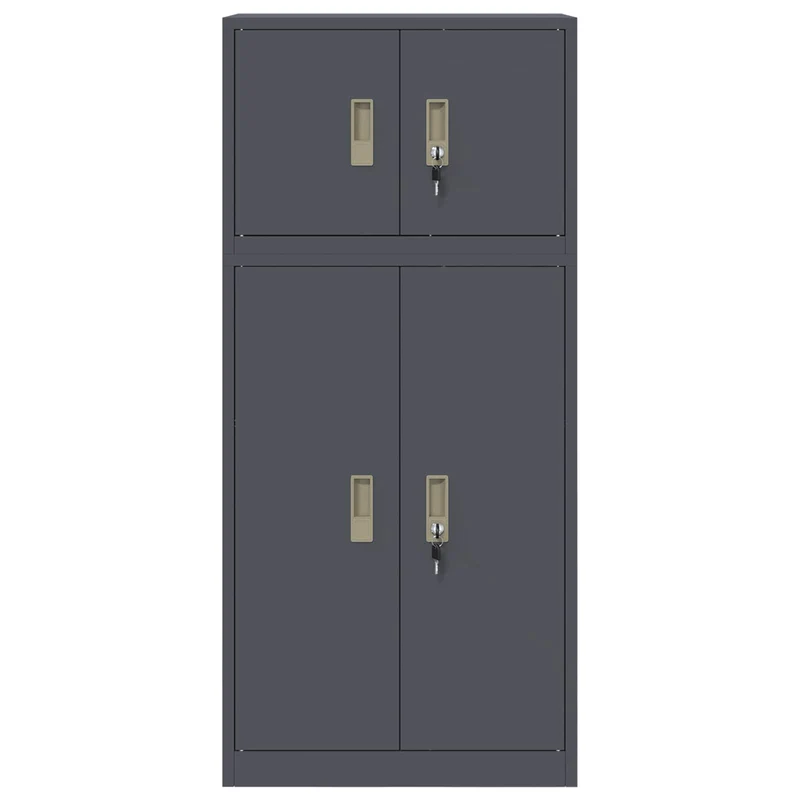 Storage Cabinet 2 pcs Anthracite 60 x 40 x 130 cm Steel