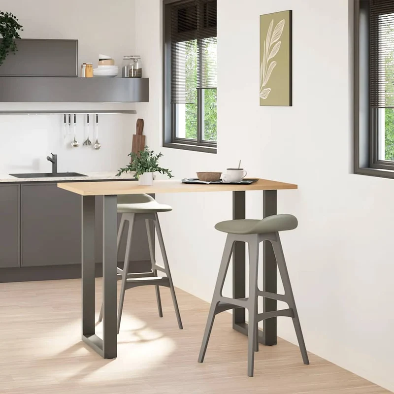 Bar Table Legs U-Shaped 2 pcs Anthracite 60x(100-101) cm Steel