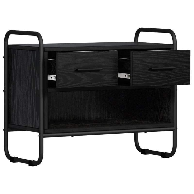 TV Cabinet 60 x 30 x 50 cm Black Oak Engineered Wood