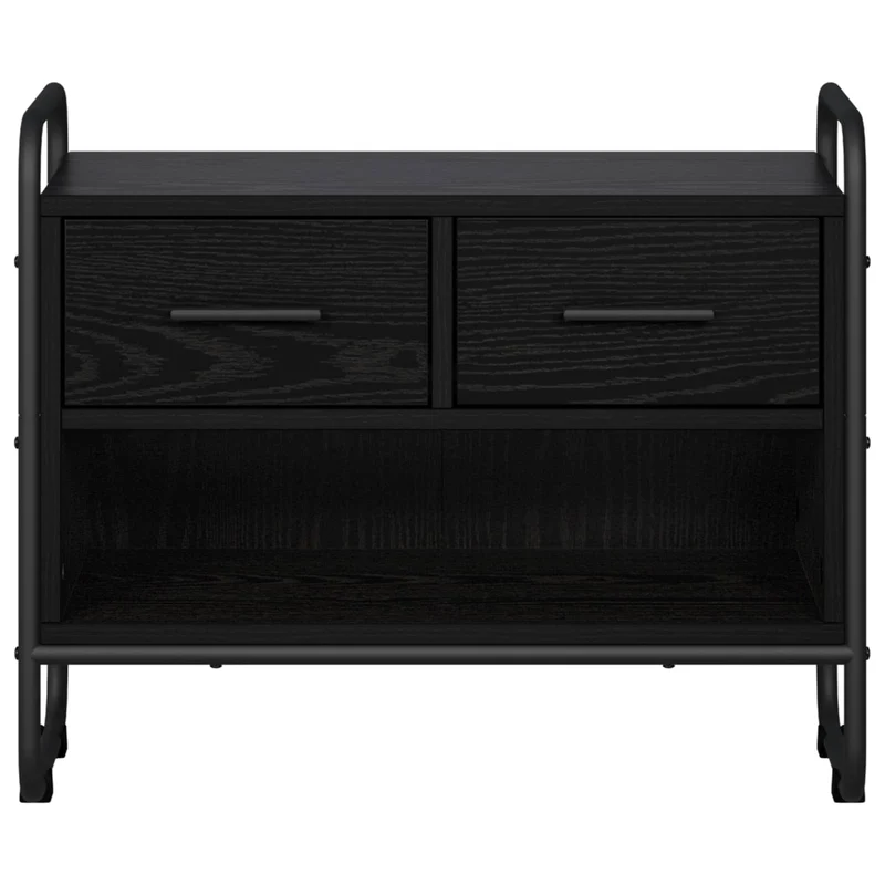 TV Cabinet 60 x 30 x 50 cm Black Oak Engineered Wood