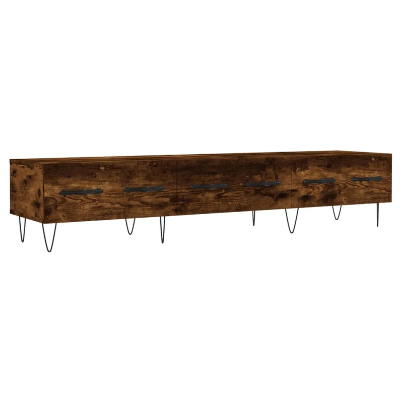 TV Cabinet Smoked Oak 150x36x30 cm Engineered Wood