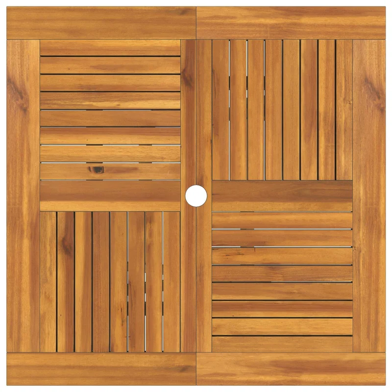 5 Piece Folding Garden Bistro Set Natural Solid Teak Wood