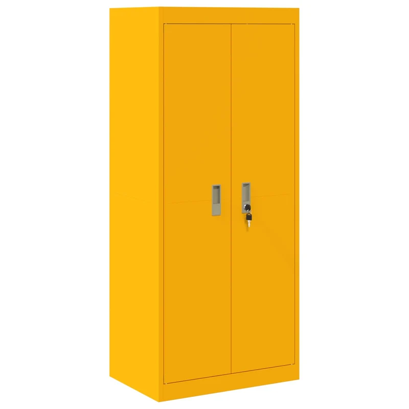 Storage Cabinet Mustard Yellow 60 x 40 x 140 cm Steel
