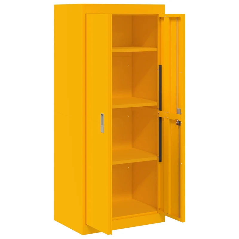 Storage Cabinet Mustard Yellow 60 x 40 x 140 cm Steel