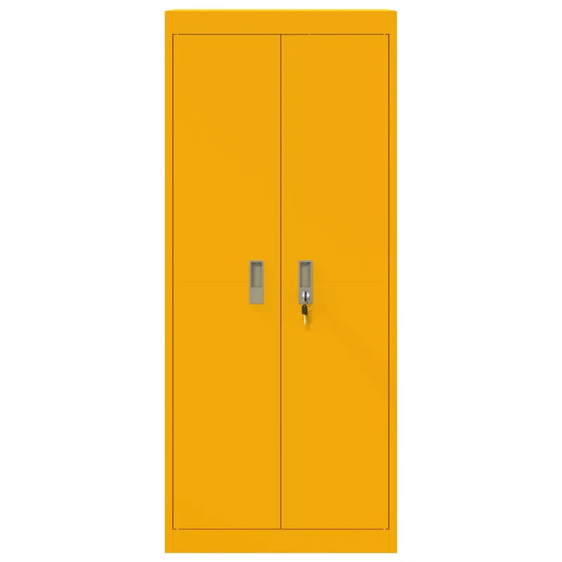 Storage Cabinet Mustard Yellow 60 x 40 x 140 cm Steel