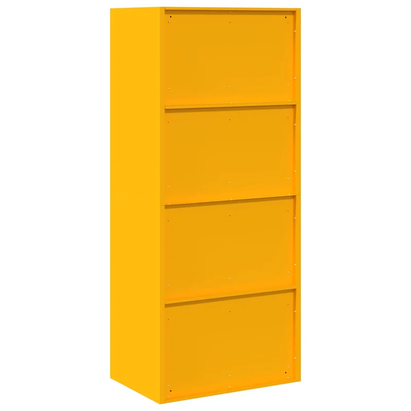 Storage Cabinet Mustard Yellow 60 x 40 x 140 cm Steel