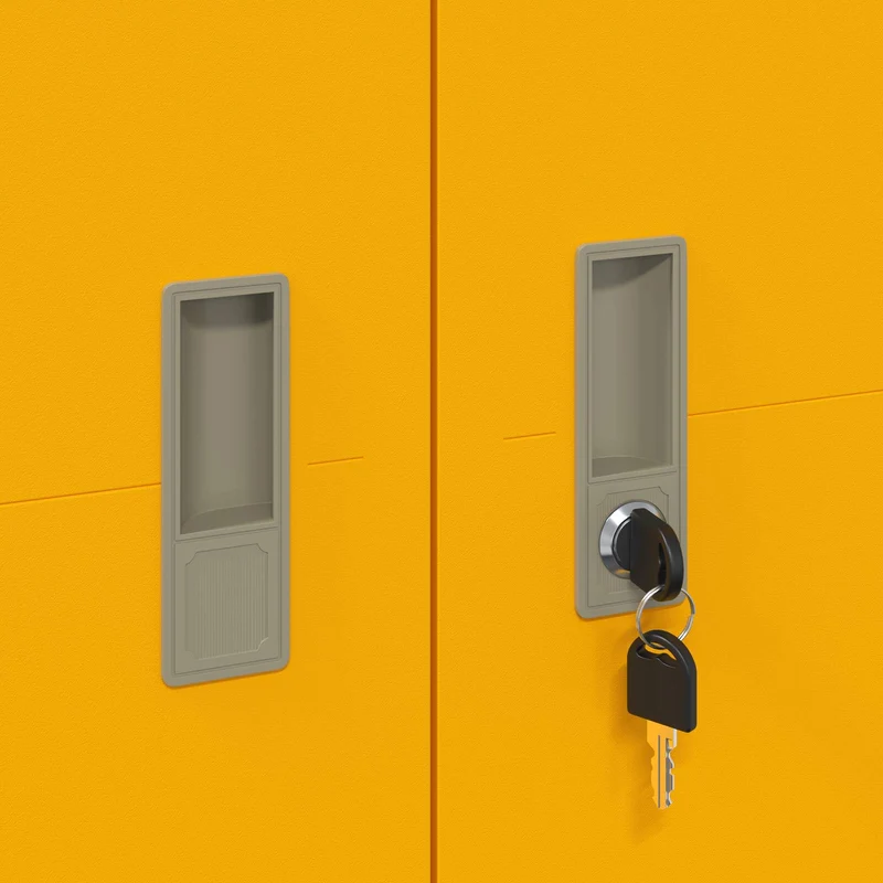 Storage Cabinet Mustard Yellow 60 x 40 x 140 cm Steel