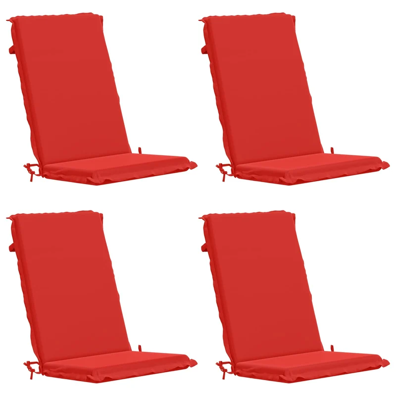 High Back Chair Cushion GEMERT 4 pcs 100% Polyester Red