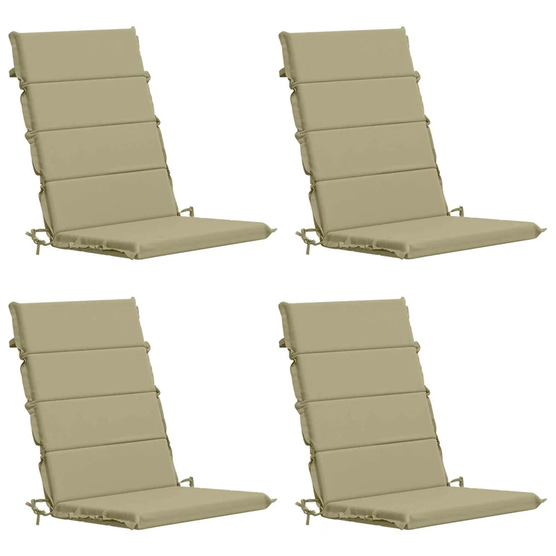 High Back Chair Cushion GEMERT 4 pcs 100% Polyester Light Green