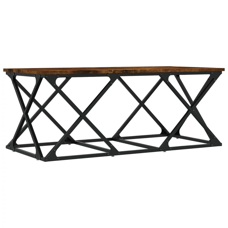 Coffee Table Smoked Oak 100x49x40 cm Engineered Wood