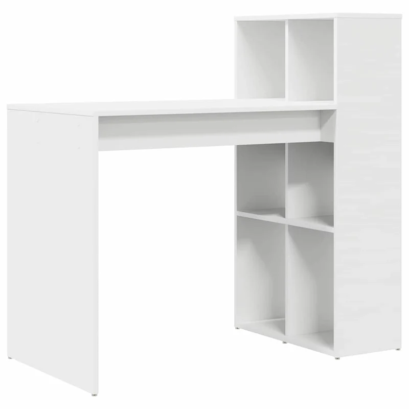 Desk White Engineered Wood 108 x 55 x 103.5 cm