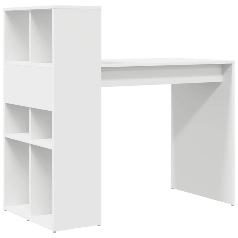 Desk White Engineered Wood 108 x 55 x 103.5 cm