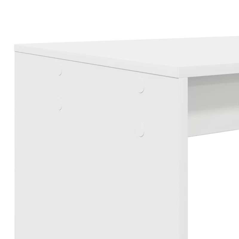 Desk White Engineered Wood 108 x 55 x 103.5 cm