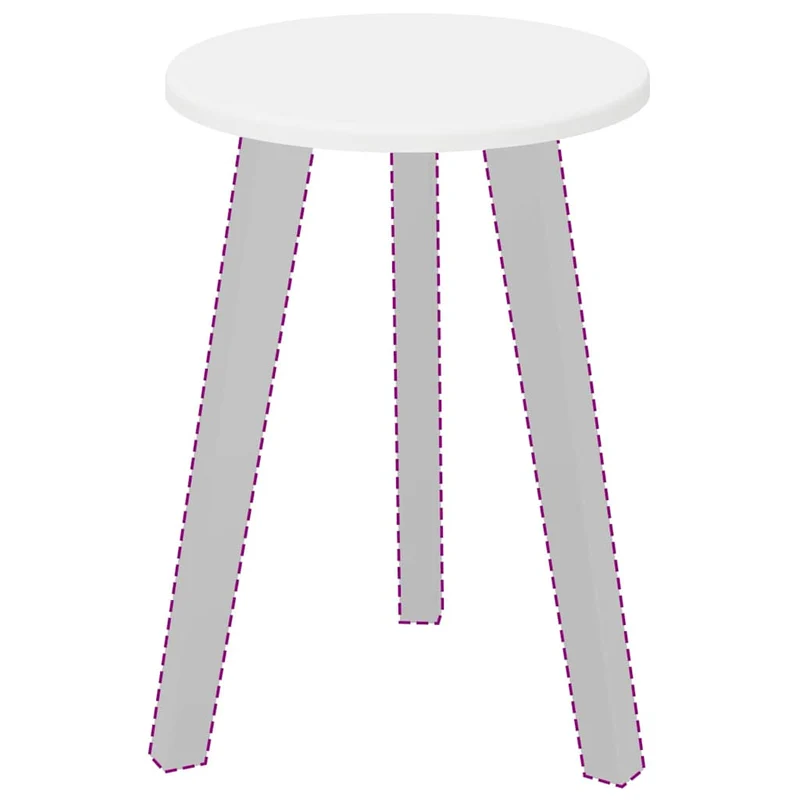 Table Top Ø 30 x 1.5 cm Round Engineered Wood White