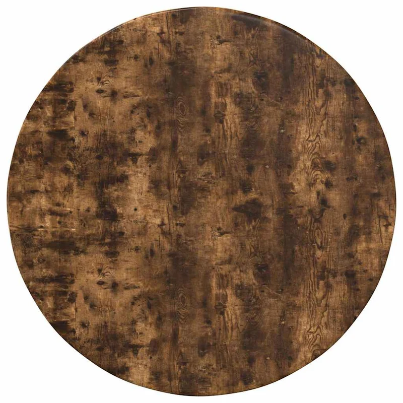 Table Top Ø 50 x 1.5 cm Round Engineered Wood Smoked Oak