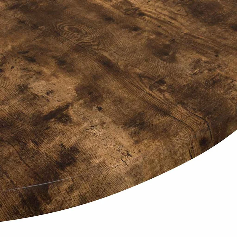 Table Top Ø 50 x 1.5 cm Round Engineered Wood Smoked Oak