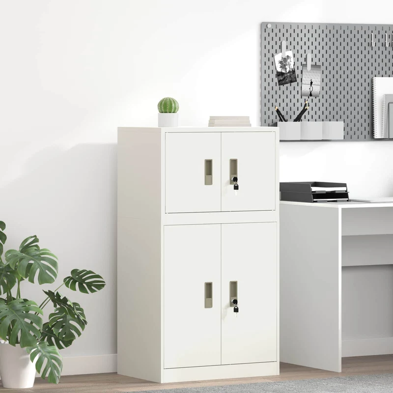 Storage Cabinet White 60 x 40 x 40 cm Steel