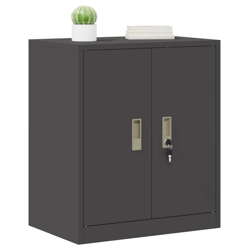Storage Cabinet Black 60 x 40 x 70 cm Steel