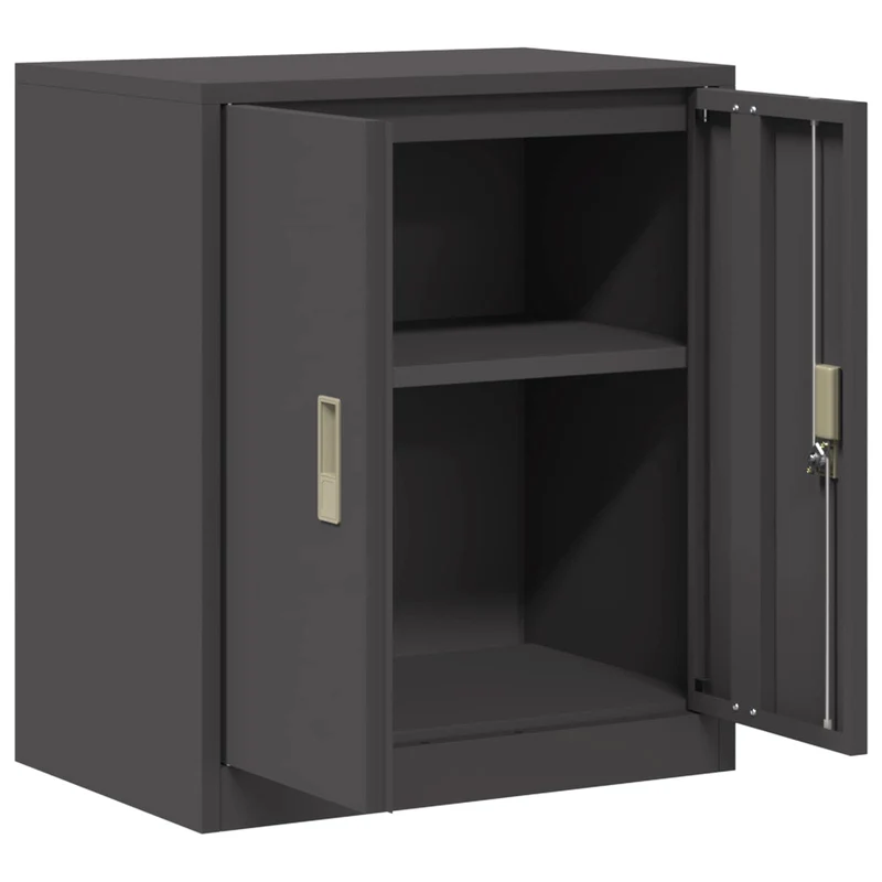 Storage Cabinet Black 60 x 40 x 70 cm Steel