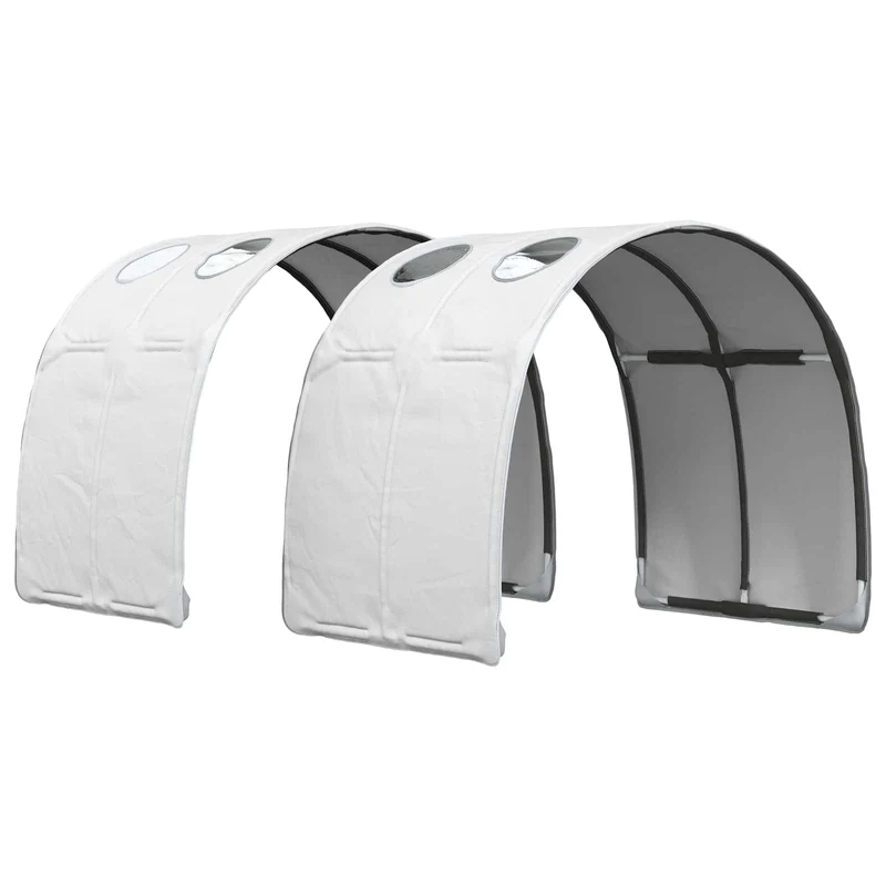 Bed with Tunnel with Shelf 3 pcs White Engineered Wood
