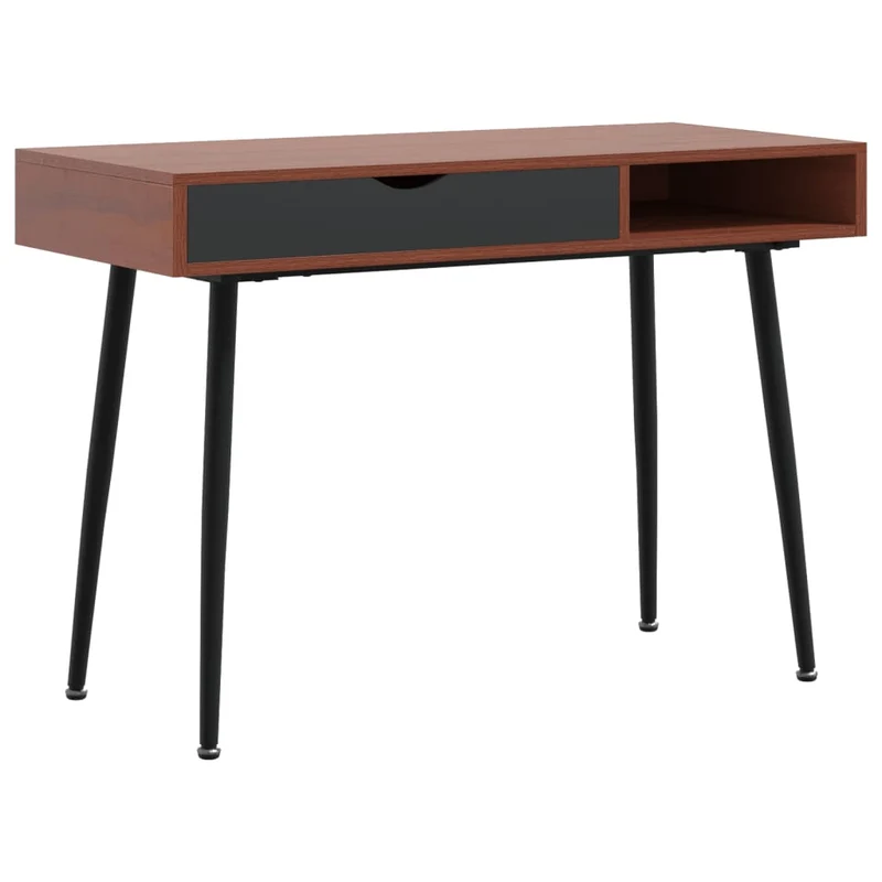 Computer Desk with Drawer Brown 110x50x75 cm Engineered Wood