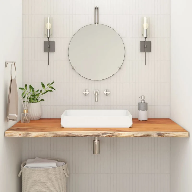 Bathroom Countertop 140x60x3,8 cm Rectangular Solid Wood Acacia