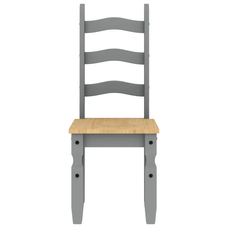 Dining Chairs 2 pcs "Corona" Grey 42x47x107 cm Solid Wood Pine