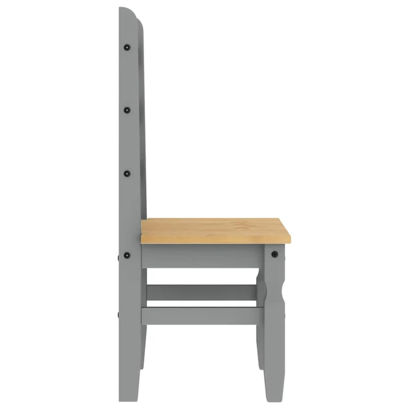 Dining Chairs 2 pcs "Corona" Grey 42x47x107 cm Solid Wood Pine
