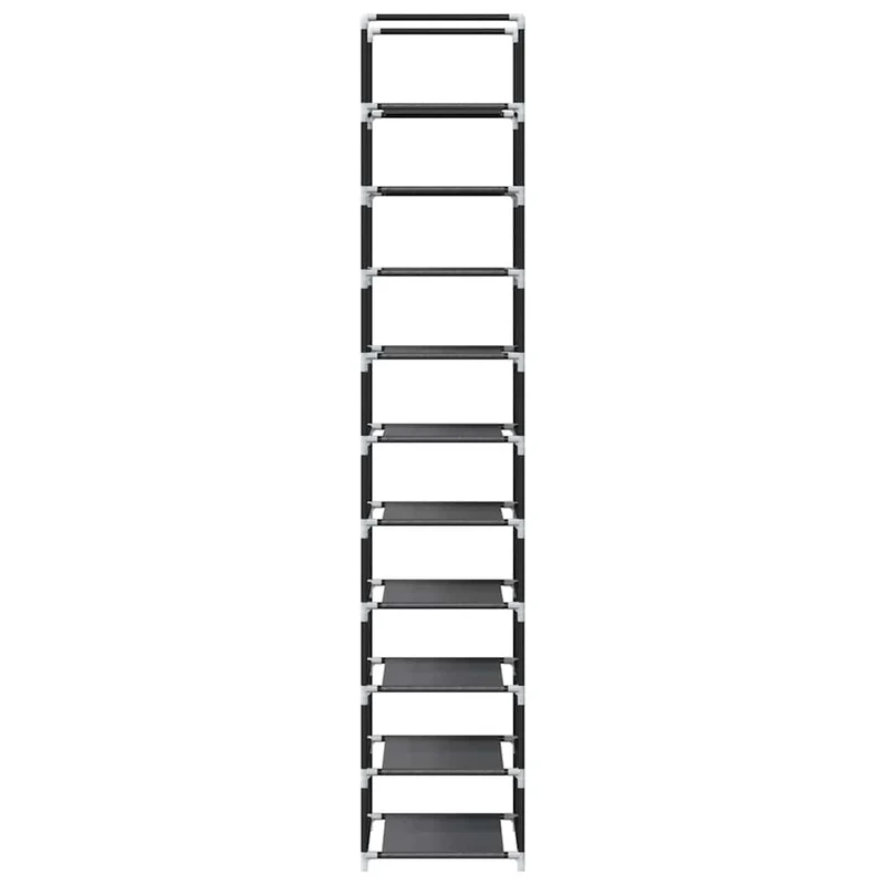 Shoe Rack 10-Tier Black 33x33x174 cm Non-woven Fabric