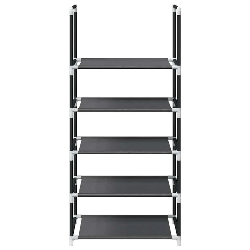 Shoe Rack 5-Tier Black 44x28x94 cm Non-woven Fabric
