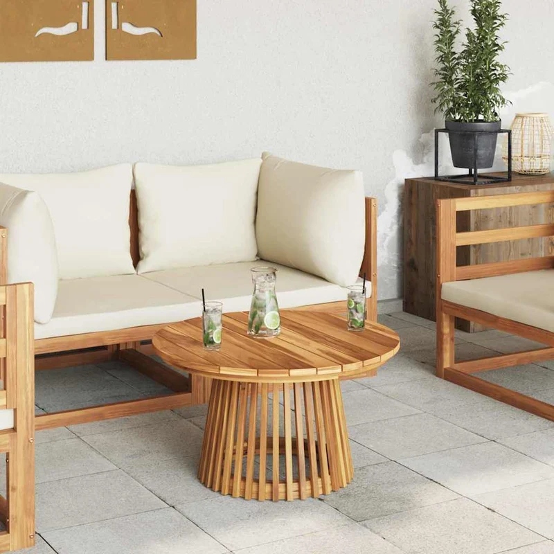Side Table Brown 70 x 70 x 40 cm Solid Teak Wood