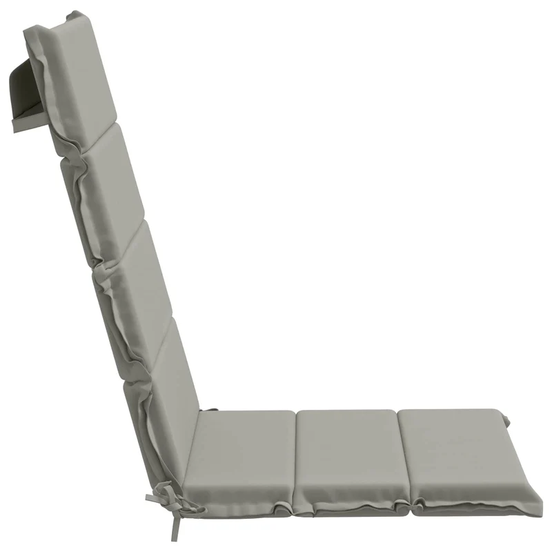 High Back Chair Cushion GEMERT 4 pcs 100% Polyester Grey