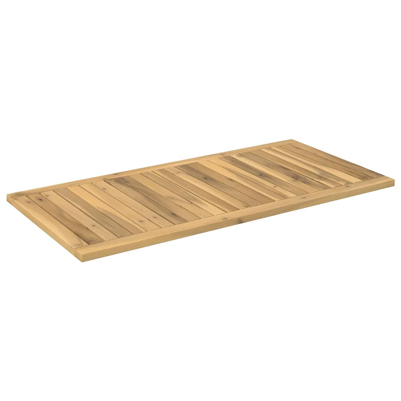 Table Top 100.5 x 49 x 2 cm Rectangular Solid Acacia Wood