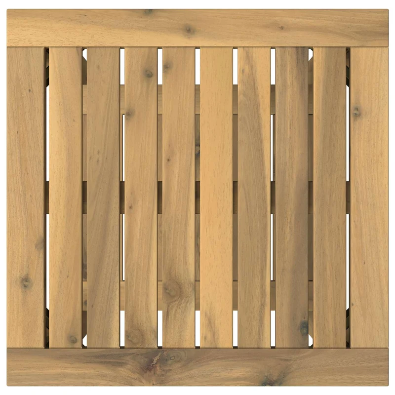 Coffee Table Whitewash 40.5 x 40 x 45 cm Solid Acacia Wood