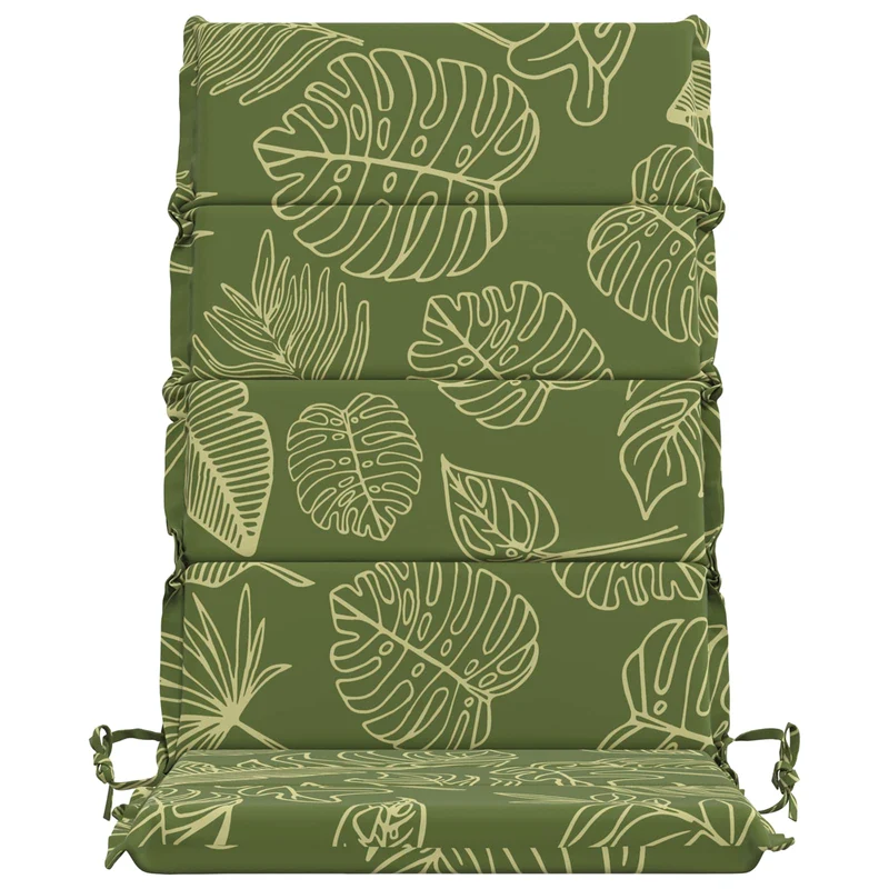 High Back Chair Cushion GEMERT 2 pcs 100% Polyester Leaf Design