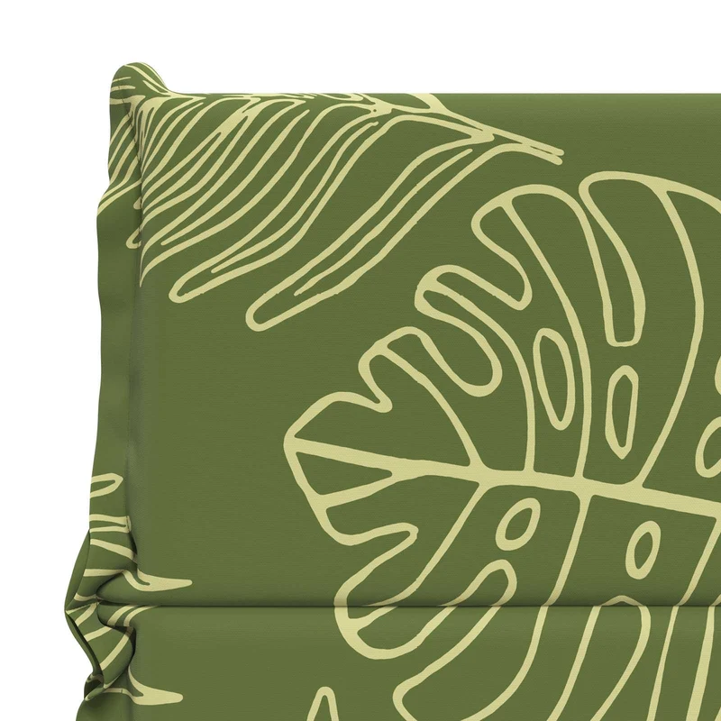 High Back Chair Cushion GEMERT 2 pcs 100% Polyester Leaf Design